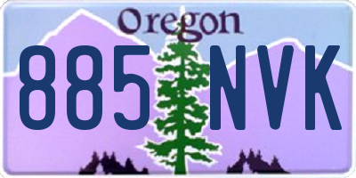 OR license plate 885NVK