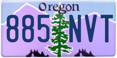 OR license plate 885NVT
