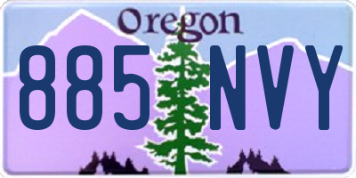 OR license plate 885NVY