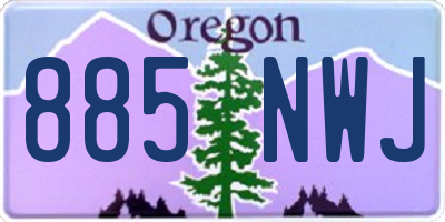 OR license plate 885NWJ