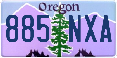 OR license plate 885NXA