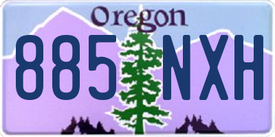 OR license plate 885NXH