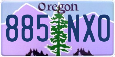 OR license plate 885NXO