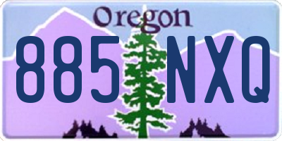 OR license plate 885NXQ