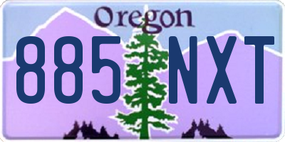 OR license plate 885NXT
