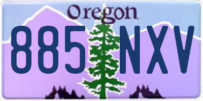 OR license plate 885NXV