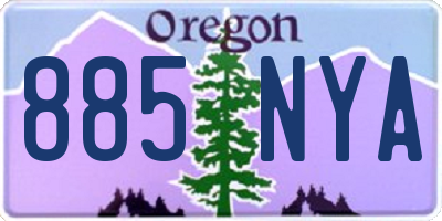 OR license plate 885NYA