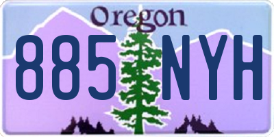 OR license plate 885NYH