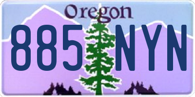 OR license plate 885NYN