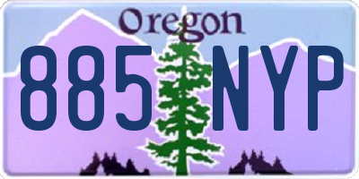 OR license plate 885NYP