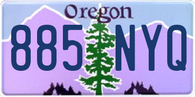 OR license plate 885NYQ