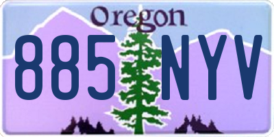 OR license plate 885NYV
