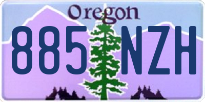 OR license plate 885NZH