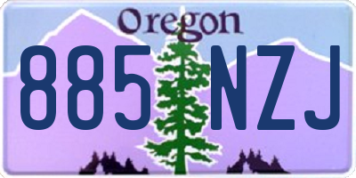 OR license plate 885NZJ