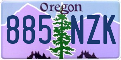OR license plate 885NZK