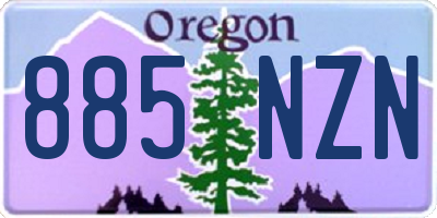 OR license plate 885NZN