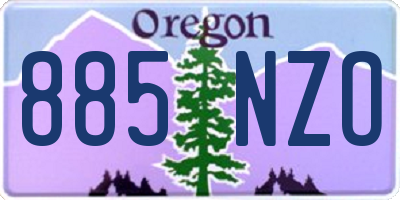 OR license plate 885NZO