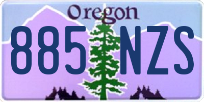 OR license plate 885NZS