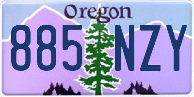 OR license plate 885NZY