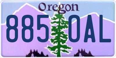 OR license plate 885OAL
