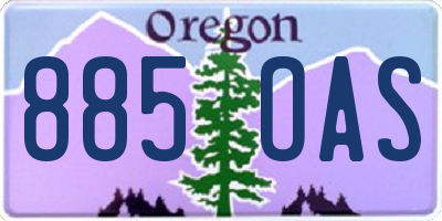 OR license plate 885OAS
