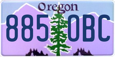 OR license plate 885OBC
