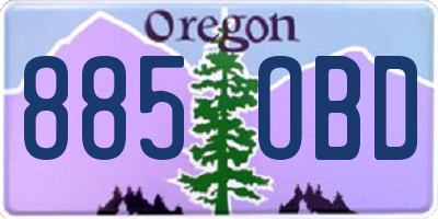OR license plate 885OBD