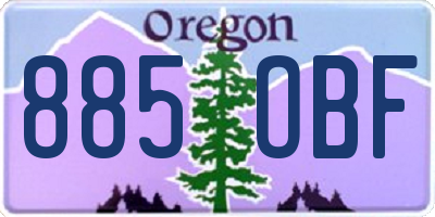 OR license plate 885OBF