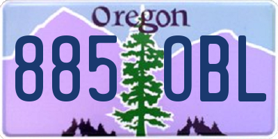 OR license plate 885OBL