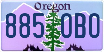 OR license plate 885OBO
