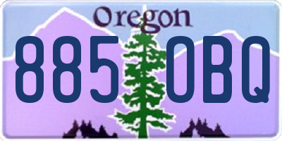 OR license plate 885OBQ