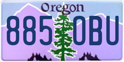 OR license plate 885OBU