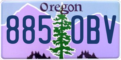 OR license plate 885OBV