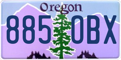 OR license plate 885OBX