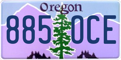 OR license plate 885OCE