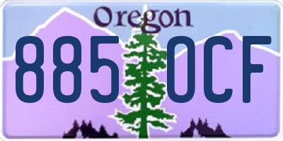 OR license plate 885OCF