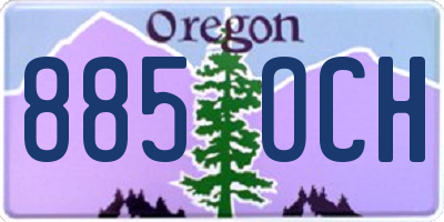 OR license plate 885OCH