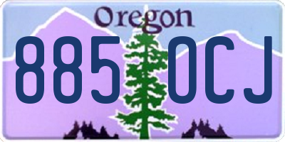 OR license plate 885OCJ