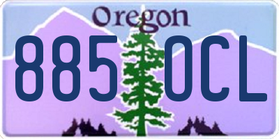 OR license plate 885OCL
