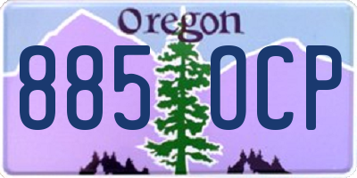 OR license plate 885OCP