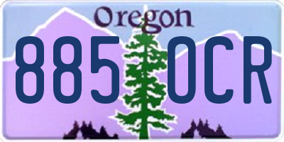 OR license plate 885OCR
