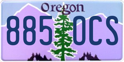 OR license plate 885OCS