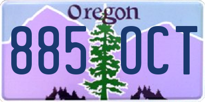 OR license plate 885OCT