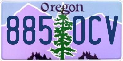 OR license plate 885OCV