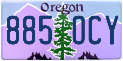 OR license plate 885OCY