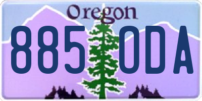 OR license plate 885ODA