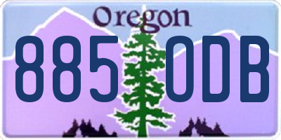 OR license plate 885ODB