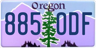 OR license plate 885ODF