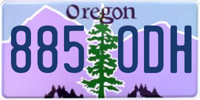 OR license plate 885ODH