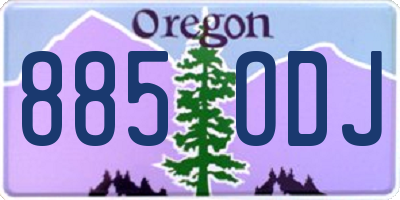 OR license plate 885ODJ